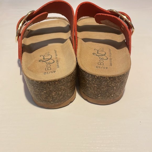 Bos & Co - LAPO in Mandarin made in Italy arch support  cork sandal wedge sz 10 - Picture 9 of 10